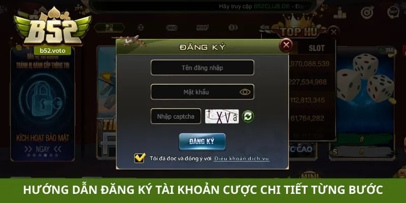 Hướng dẫn đăng ký tài khoản cược ở sảnh chi tiết từng bước